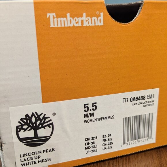 Timberland Women’s | Lincoln Peak Low Gore-Tex Hiking Shoes White - 5.5 - Picture 5 of 5